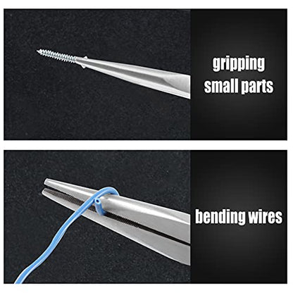 11 Inches Long Reach Long Nose Pliers Straight Needle Nose Pliers Chain Nose Pliers Wire Plier Repair Tool for Hard-to-Reach Narrow Spaces and Limited Clearance Areas - style: Straight needle nose pliers