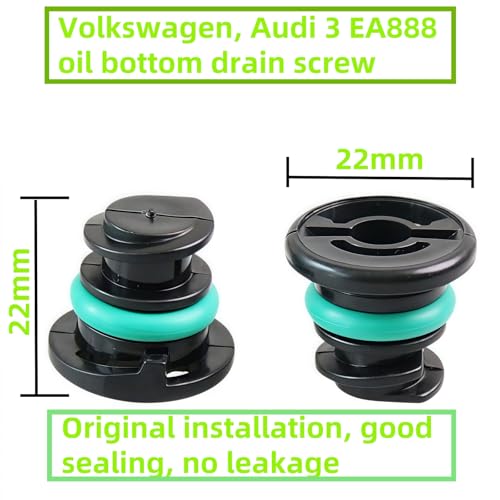 oil drain plug, oil pan drain screw 06L103801,6 with removal wrench, suitable for Volkswagen, Audi 3 EA888