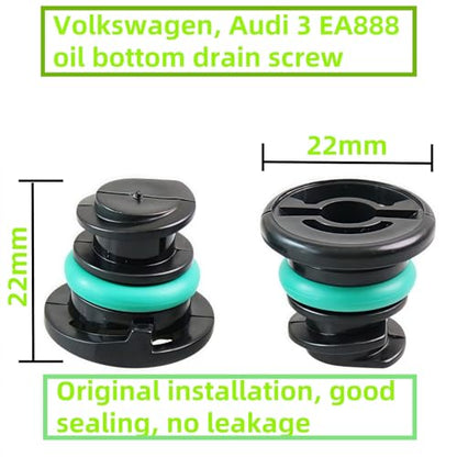 oil drain plug, oil pan drain screw 06L103801,6 with removal wrench, suitable for Volkswagen, Audi 3 EA888
