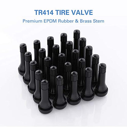 CKAuto TR414 Rubber Snap-in Tire Valve Stem (5pcs/Bag) - size: TR414