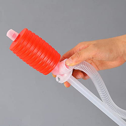 Manual Liquid Transfer Pump – High Flow Hand Operated Siphoning Kit with Flexible Hose for Gas Oil Fuel Water – Effortless Fluid Extraction for Cars Trucks Boats & Home Use