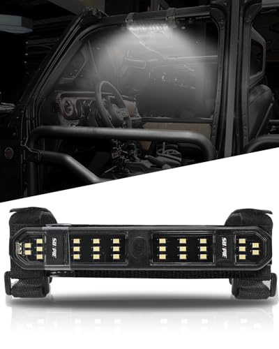 SUNPIE UTV Dome Light Battery Powered Roll Cage Bar Interior Dome Lighting for Polaris Can am Pioneer/Talon Kawasaki Mule/Teryx Arctic Cat ATV Truck Tractor Glof Cart Offroad for Night Visibility - color: 1 PC of White