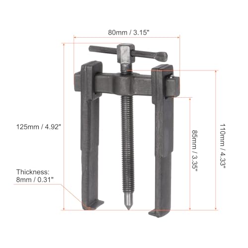 HARFINGTON 2-Jaw Gear Puller 4" High Carbon Steel Separate Lifting Device for Bearings - size: 4 Inch