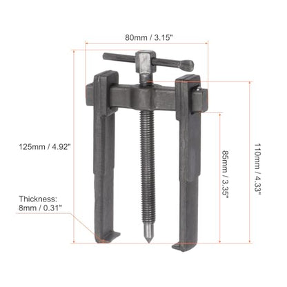 HARFINGTON 2-Jaw Gear Puller 4" High Carbon Steel Separate Lifting Device for Bearings - size: 4 Inch