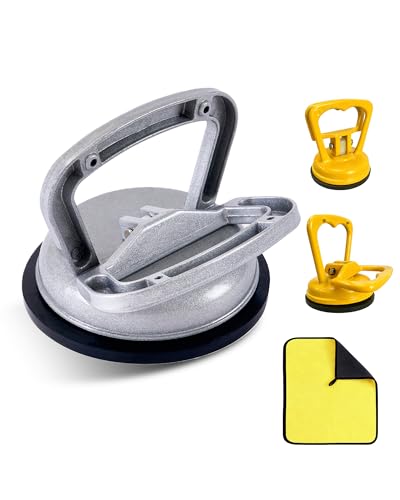 Metal 3 Pack Dent Puller, Car Dent Puller with Cleaning Cloth, Multi-Use Dent Remover Tool for Car, Heavy Duty Car Dent Repair Kit for Hail Damage and Glass Moving - color: D/3PCS Metal Suction Cup