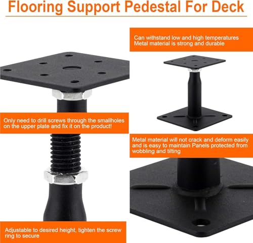 Mini Screw Jack, 10'' to 13'', Telescoping Floor Joist Support Jack, Black, 2-Pack - size: 10"-13"