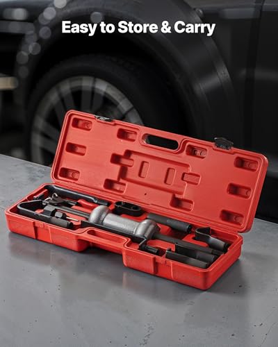 VEVOR Dent Puller Kit, 10 lbs 13-in-1 Slide Hammer Dent Removal Kit, Heavy-Duty Auto Body Truck Repair Automotive Damage Remover Tool Repair Frame with Carrying Case, Extension Rod, Non-Slip Handle - size: 10 lbs 13-in-1