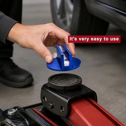 Universal Magnetic Jack Pad, 0.39" Width Slotted Jack Puck Pinch Weld Frame Rail Adapter Pad, Heavy Duty Aluminum Grooved Jacks Lift Pads Automotive Repair Accessories (Blue) - color: Blue
