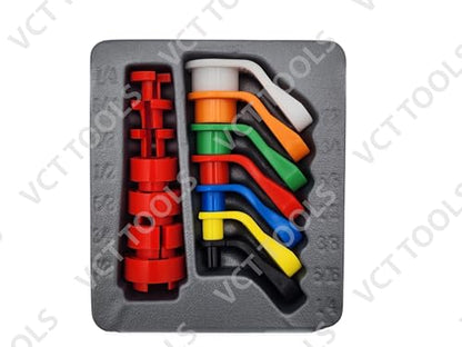 VCT 14pc Master Fuel and Air Conditioning Line Disconnect Tool Set, 1/4, 5/16, 3/8, 1/2, 5/8, 3/4, 7/8 inch