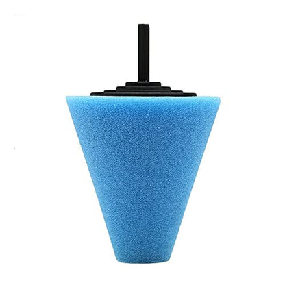 Jinchao-polishing Pads, 1x Polishing Sponges Pad, Cleaning Car Tyres Wheel Bosses Polishing Machine Cone-Shape Wheel Hubs Polisher Disk,Polishing (Color : Blue) - color: Blue
