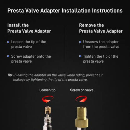 Brass Presta Valve Adapter - Convert Presta to Schrader - Inflate Tire Using Standard Pump or Air Compressor (4 Pack)