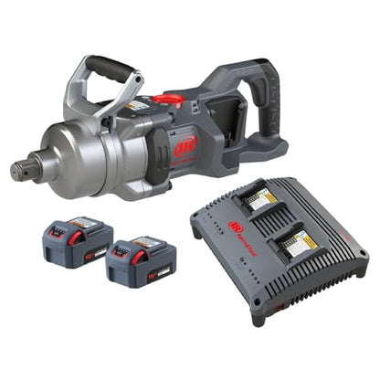 Ingersoll Rand W9491-K2E Cordless 1" High-Torque Impact Wrench Kit, Includes 2 BL2022 5.0Ah Batteries and Dual-Bay Charger - size: Standard Anvil, style: 2 Battery Kit