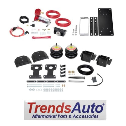 TrendsAuto Firestone Airide Red Label Rear Air Springs Kit & Air Command Heavy Compressor with Dual Analog Gauge System fits 2020-2023 CV Series Cab-Chassis | Includes TrendsAuto Decal - size: Dual Path (Analog Only)