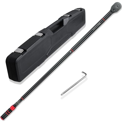 1 Inch Drive Click Torque Wrench-200-1300 Ft-Lb for Truck, Tractor | Dual-Direction Adjustable 24 Tooth Torque Wrench(271-1762.5N.m), 3% Accuracy for HD Vehicles Wind Turbine Maint.Heavy Equip. - style: 1"DR. 200~1300 FT-LB