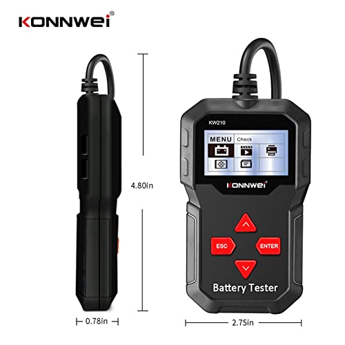 KW210 12V Automotive Car Battery Tester Digital Multi Language Analyzer Tester Tool