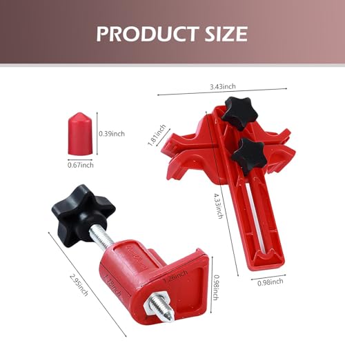 9 PCS Engine Twin Camshaft Timing Tool Kit, Compact Construction, Bumped Non-slip Timing Locking Camshaft Sprocket Clips, Portable Repair Kit, Universal Fit for Most Cars (Red)