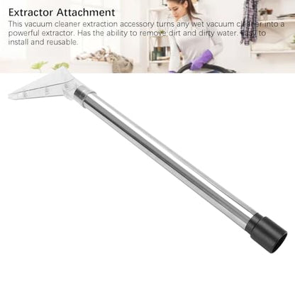 ZJchao Universal Shop Vacuum Extractor Attachment for Carpet Upholstery Car Detailing Turns Wet Vacs into an Extractor for 32mm 35mm Vacuums Clear Head Stainless Steel Tube