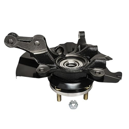 Detroit Axle - Front 4pc Steering Knuckles Kit for 06-11 Hyundai Accent, 2 Steering Knuckles & Wheel Bearing Hubs 2 Outer Tie Rods 2006 2007 2008 2009 2010 2011 Replacement - size: 4SU48700/Kit