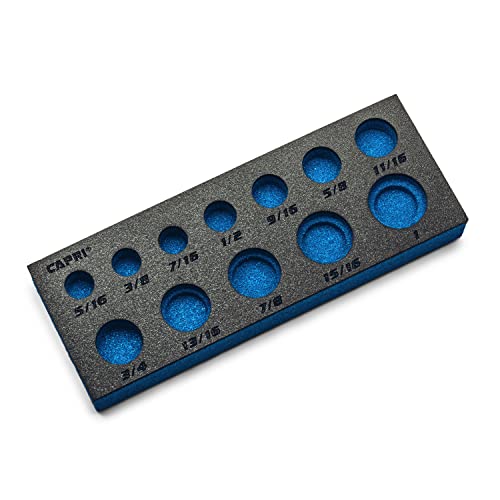 Capri Tools Mechanic's Tray for 3/8 in. Drive Sockets, SAE - size: SAE