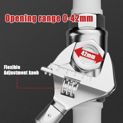 VANPO Adjustable Digital Torque Wrench, 2.2-44.3 Ft.lb/3-60Nm, ±2% Accuracy | Electronic Torque Wrench with 42mm Jaw and 3/8" Drive Ratchet, Buzzer, Vibration and LED Indicator for HVAC and Motorcycle - size: 2.2-44.3 Ft.lb/3-60 Nm(9×12mm)