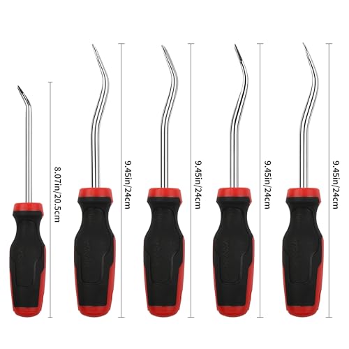 TOOLEAGUE 6Pcs Auto Upholstery Trim Panel Removal Tool Set | Car Trim Removal Tool, Fastener Remover Kit with Storage Bag - size: 6Pcs Short Auto Clip Removal Tool