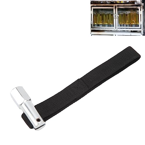 Professional Grade Adjustable Nylon Oil Filter Strap Wrench 1/2 Drive - Strap Wrench Heavy Duty, Chrome-Plated Steel Construction, Up to 120mm Filters for Finally Engine Maintenance