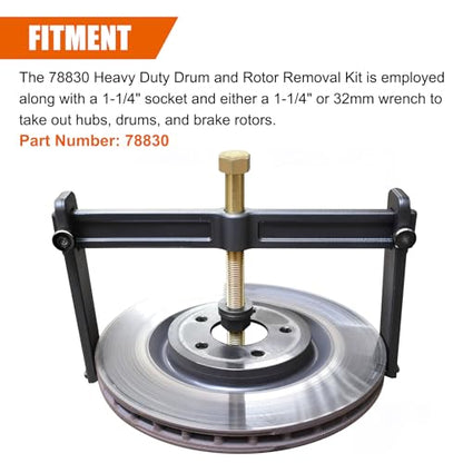 PSLER Hub Drum and Rotor Puller Kit Replace for 78830 for Car Repair | Fits 1-1/4 inch socket or 32mm wrench, heavy duty forged alloy, for car and truck maintenance, disassemble stuck hubs