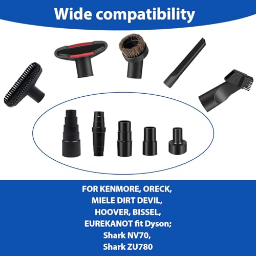 10 Pcs Universal Vacuum Attachments & Brushes for Shop Vac Accessories, 2 1/2" to 1 1/4" Hose Adapter for Shop Vac, 1 7/8" to 1" Vacuum Brush Attachment, Vacuum Accessories and Attachments - size: 10 Pcs