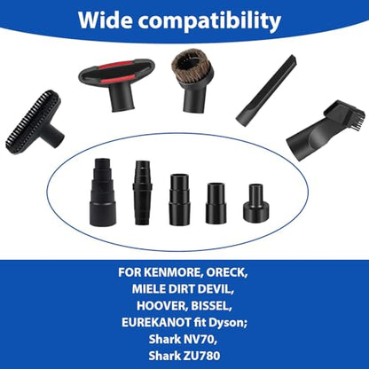10 Pcs Universal Vacuum Attachments & Brushes for Shop Vac Accessories, 2 1/2" to 1 1/4" Hose Adapter for Shop Vac, 1 7/8" to 1" Vacuum Brush Attachment, Vacuum Accessories and Attachments - size: 10 Pcs