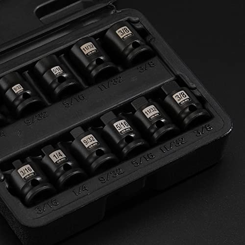 Mayouko 11PCS 3/8" Drive SAE Pipe Plug Socket Set, Tapered Male Square Drive, Chamfered Female Square Drive, CR-MO