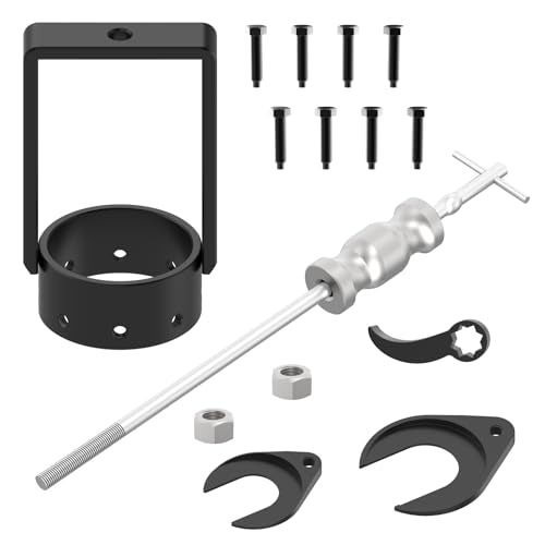 Universal CV Axle Removal Tool Set with Inner CV Axle Puller Tool with 5/8"-18 Slide Hammer and 3.75 inch CV Axle Shaft Puller Tool Kit and Pry Bar Wrench Adaptor Head - style: 3-in-1