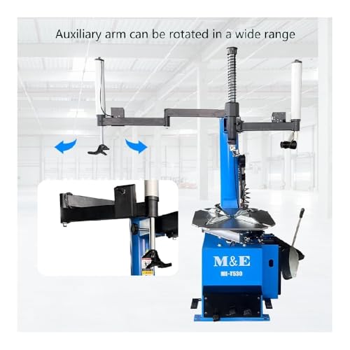 ME-T530Z 2.0HP Tire Changer with Bead Blaster Double Assist Arm & ME-B600 Wheel Balancer Machine Combo - color: Blue530+600