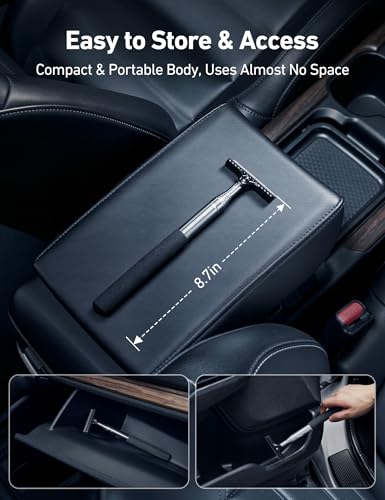 AstroAI Car Windshield Cleaner Tool, Window Cleaning Kit with 39in Car Mirror Squeegee, 4 Reusable Microfiber Pads and Extendable Handle, Blue - style: with a Mirror Squeegee
