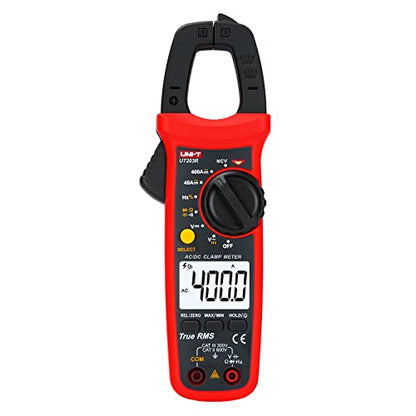 UNI-T Digital Clamp Meter UT203R AC Current True RMS Volt Amp Ohm Meter HVAC Clamp On Multimeter, Auto Ranging 4,000 Counts NCV AC DC Voltage Frequency Resistance Capacitance Continuity Diode Tester - size: UT203R
