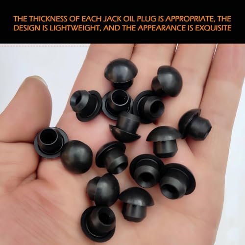 6PCS Bottle Jack Floor Jack Oil Filler Plugs, 9mm Horizontal Jack Plugs Rubber Reservoir Oil Filler Plug, Black Jack Hydraulic Top Pressure Rod, Jack Accessories for Oil Reservoir - size: 6PCS