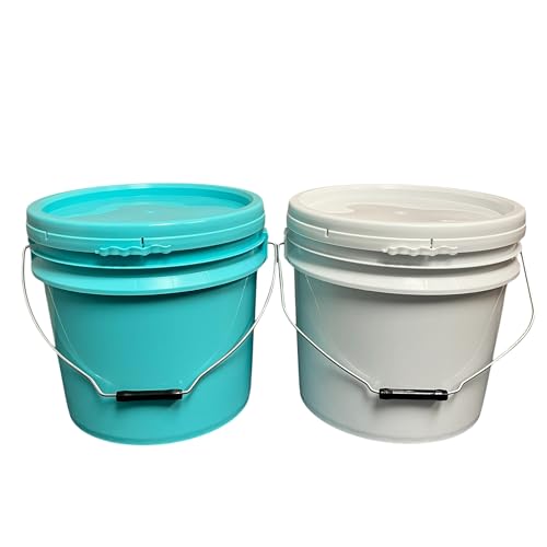 Heavy Duty Detailing Bucket (4 Gal) and Bucket Lid (for Car Wash, Boat, Truck, RV, Fishing & More) (White) - color: White