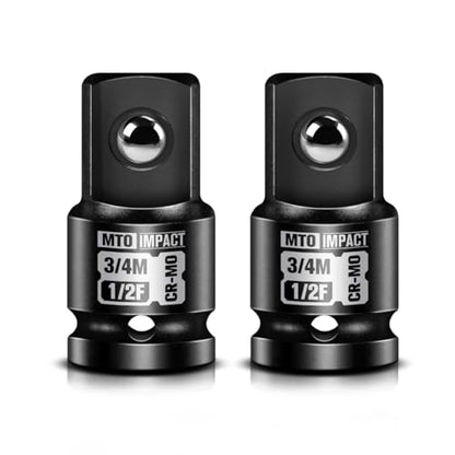MTO 2 Pieces 1/2" Female to 3/4" Male Impact Socket Adapter, 1/2" Drive Impact Socket Adapter Set, Chrome Molybdenum Alloy Steel - size: 1/2" Female to 3/4" Male