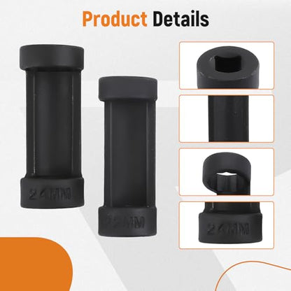 maXpeedingrods 8pc Strut Nut Socket 16mm 18mm 19mm 21mm 22mm 24mm | 12 Point 1/2" Drive Suspension Strut Spreader Socket - style: 8 Pcs