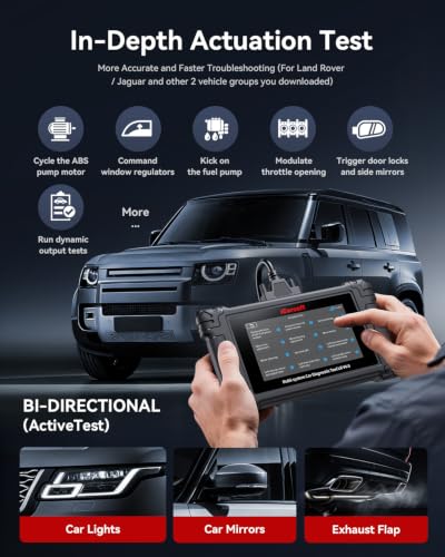 iCarsoft LR V4.0 Bidirectional Diagnostic Tool for Most Land Rover and Jaguar Up to 38 Resets Services Free 2 Further Vehicle Groups Lifetime Free Update Full System Scanner Live Data AutoVIN CAN FD