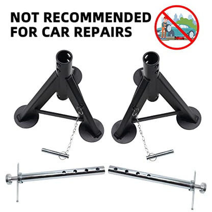 BESTOOL RV Supports Stabilizer Jacks, Travel Trailer Stabilizer Jacks Camper Jack Stands from 17.3" to 30." 1Pair Capacity 12000 lbs, 2 Pack - color: Black-Standard RV stabilizer jacks/2PC
