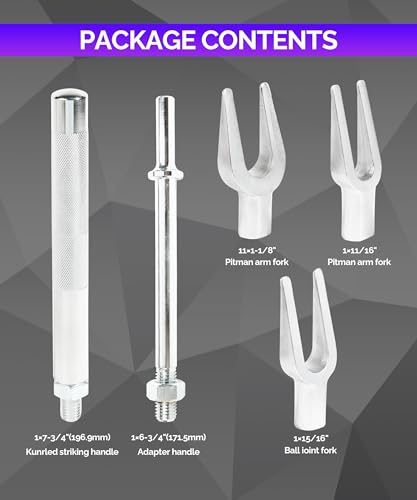 RACOONA 5PCS Ball Joint Separator,Ball Joint Tie Rod and Pitman Arm,Car Accessories Tie Rod Removal Tool Set Pickle Fork Ball Joint Separator Set Tie Rod,Ball Joint Separator Kit for Cars Light Trucks