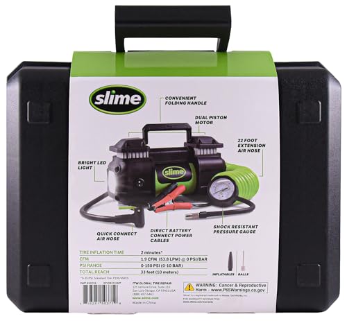 Slime 40026 2X Heavy Duty Direct Drive Tire Inflator