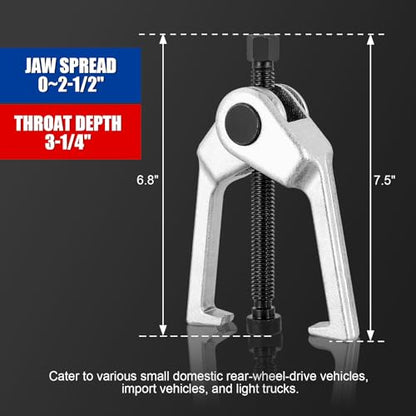 NYXOVA 5pcs Ball Joint Separator Pitman Arm Puller, Tie Rod End Tool Set for Front End Service, Splitter Removal Kit (Blue)