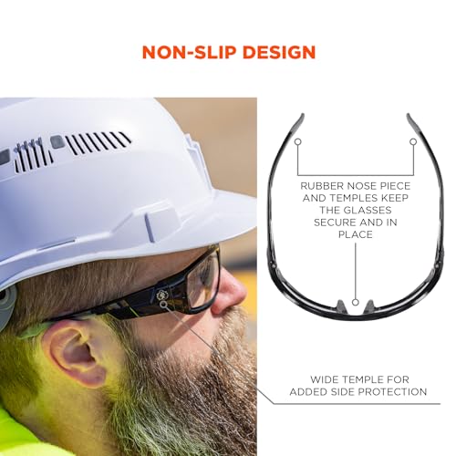 Ergodyne Skullerz ODIN Anti Fog Safety Glasses - color: Clear Lens, Matte Black Frame, size: Matte Black Frame
