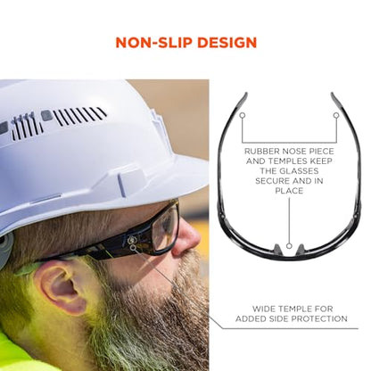 Ergodyne Skullerz ODIN Anti Fog Safety Glasses - color: Clear Lens, Matte Black Frame, size: Matte Black Frame