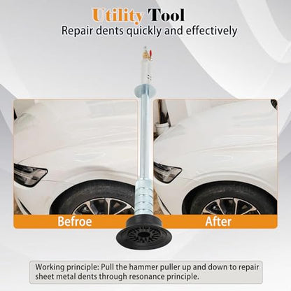 Dent Remover Tool for Car, Slide Hammer Design Easily Pull Out Deep Dents, Slide Hammer Puller for Automobile Motorcycle Refrigerator