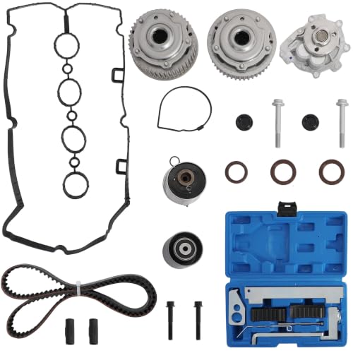 1.8L Timing Belt Kit Water Pump VVT Sprockets Fit For Chevy Cruze 2011-16 | Fit For Chevy Cruze/ Limited Sonic Aveo Aveo5 Pontiac G3 Saturn Astra 2008-2018 Timing Belt Kit 55567048 24422964 25195119 - size: Timing belt Water pump gasket set GM 1.8L