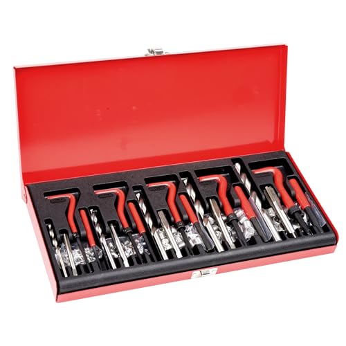 VEVOR Thread Repair Kit - 166Piece Metric HSS Drill Helicoil Repair Kit - M5 M6 M8 M10 M12 Portable Rethreading Tool Kit - Thread Inserts Taps Breakoff Installation Tools - size: 166PCS, style: METRIC