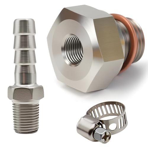 Oil Pump Priming Adapter Kit Compatible with All Chevy GM, LS Engines LS1 LS2 LS3 LSX 5.3L 6.0L 6.2L，Stainless Steel Oil Drain Valve, M16x1.5 to 1/8 NPT Oil Pan Drain Plug