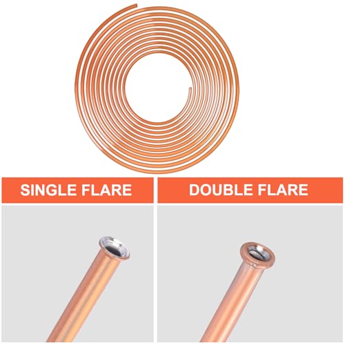 3/16" Brake Line - Easy to Bend Tubing - 25 ft 3/16 Copper Coated Brake Line + 16 x Brake Line Fittings and 4 x Threads Unions - size: 3/16 Brake Line